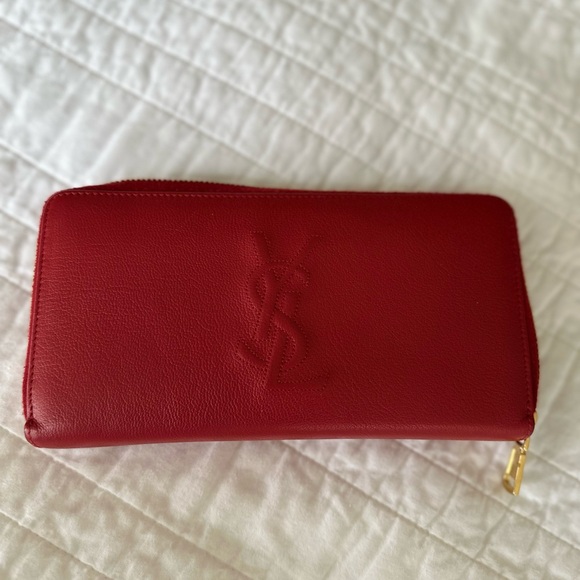 Saint Laurent zippy wallet- Rouge - Picture 5 of 8